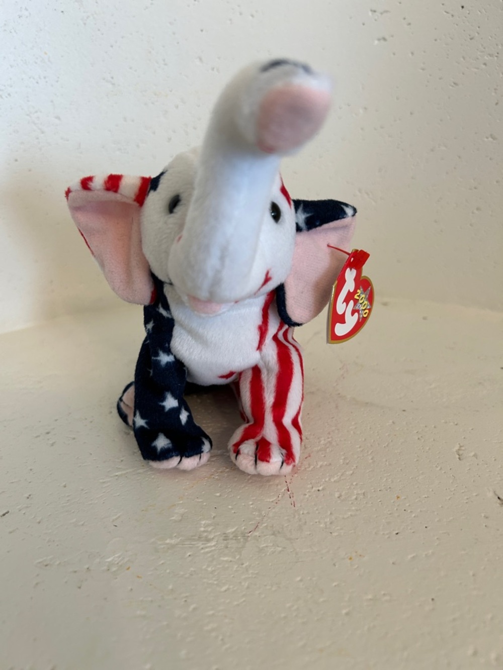 Ty Patriotic Flag Elephant Plush - Red White Blue